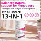 Negima Menopause Supplements for Women, 120 Billion CFUs Probiotics for Women, 13-in-1 Herbs & Botanicals Complex, for Menopause - 60 Caps
