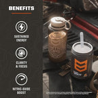 MTN OPS Ignite Sugar Free Energy Drink Powder with 200mg Caffeine, Nootropic Blend for Energy, Focus & Endurance, L Arginine & L Citrulline Pre Workout, 45 Servings, Mayan Mango