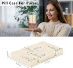 FYY Daily Pill Organizer, 7 Compartments Portable Pill Case Travel Pill Organizer,[Folding Design] Pill Box for Purse Pocket to Hold Vitamins,Cod Liver Oil,Supplements and Medication-White