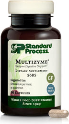Standard Process Multizyme - Pancreatic Enzyme Supplement to Support the Breakdown of Proteins, Carbohydrates & Fats - Digestive Support - Gluten-Free, Non-Dairy & Non-Soy - 90 Capsules (90 Servings)