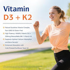 Innate Vitality Vitamin D3 K2 Supplement, High Potency Vitamin D3 10000 IU & Vitamin K2 (MK-7) 200 mcg, Supports Bone, Teeth, Heart & Immune Health, Non-GMO, Gluten Free, 240 Softgels