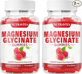 Magnesium Glycinate Gummies 1000mg with Magnesium L-Threonate,Chelated Magnesium Potassium Complex Supplement with VitD, B6, CoQ10, Calcium,Supports for Memory, Calm, Mood - 180 Gummies Raspberry