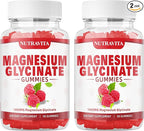 Magnesium Glycinate Gummies 1000mg with Magnesium L-Threonate,Chelated Magnesium Potassium Complex Supplement with VitD, B6, CoQ10, Calcium,Supports for Memory, Calm, Mood - 180 Gummies Raspberry