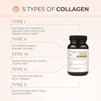 Multi Collagen Complex - Type I, II, III, V, X - Collagen Supplement for Anti-Aging, Healthy Joints, Hair, Skin and Nails