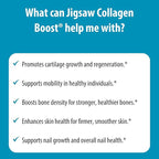 Jigsaw Health Collagen Boost | Promotes Healthy Joints, Cartilage, Skin, and Hair | 30 Servings