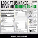 NAKED Vanilla Whey Protein Powder - All Natural Grass Fed Whey Protein Powder, Vanilla Flavor, Organic Coconut Sugar, 5Lb Bulk, GMO-Free, Soy Free, Gluten Free - 61 Servings