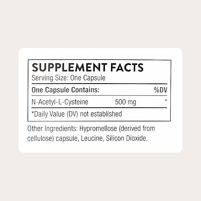 THORNE - NAC - N-Acetylcysteine - 500mg - Supports Respiratory Health and Immune Function*; Promotes Liver and Kidney Detox - 180 Capsules