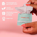 Sweetums Flavored Feminine Wipes For Women, Individually Wrapped - pH Balanced Wipes - Pack of 10 (Sweet Mint)
