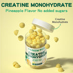NSF Certified Creatine Gummy 5g - Creatine Monohydrate Gummies for Men & Women, Creatine Monohydrate for Muscle Strength, Muscle Builder, Energy Boost, Pre-Workout Supplement(120 Count)-Pineapple