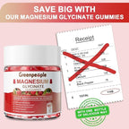 GREENPEOPLE Magnesium Glycinate Gummies 400mg - Sugar Free Magnesium Supplement with Magnesio Citrate, Vitamin D, and B6 for Calm Support & Sleep for Adults - High Absorption - Raspberry Gummies