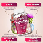 Premium TUDCA Bile Salts Gummies - 2000mg High Potency Liver Support Supplement, Liver Detox & Repair with Milk Thistle, Artichoke, Probiotics - Vegan, 60 Servings