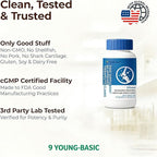 Glucosamine Chondroitin with Calcium + Vitamin D3, 4 in 1 Health Supplement for Joint Repair, Nourishment, strengthening and Reinforcement, Sugar Free Vegan, 90 Tablets Orally