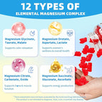 Magnesium Complex Gummies 1000mg | 12-in-1 Magnesium Complex Supplement with Glycinate, Citrate, Malate & Taurate Supports Muscle Function, Bone Health, Rest & Relaxation – Strawberry, 120 Count