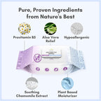 Nurture XL Antibacterial Body & Hand Sanitizing Wipes | Alcohol-Free Antiseptic Wet Towelettes for Germ Removal, Disinfecting Skin, Sanitizing Hands |Cleaning Cloths | Adults & Baby | Thick & Strong