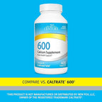 21st Century Calcium 600 mg Supplement (400 Tablets), Vegan-Friendly Bone Strength Calcium Supplement, Non-GMO & Gluten-Free Calcium Carbonate, No Artificial Flavors, Suitable for Men & Women