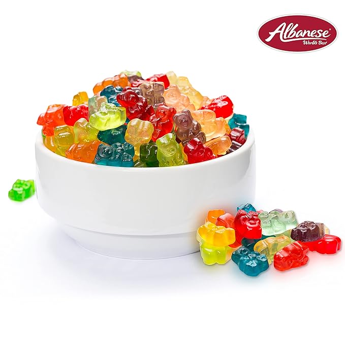 Albanese World's Best 12 Flavor Gummi Bears, 36oz Bag of Candy, Soft & Chewy Candy Snacks, Fruity Flavor Assortment