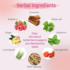 Laicuherb Organic PCOS Herbal Tea for Hormone & Menstrual Balance, PCOS Spearmint Tea Supports Women Fertility Health, Natural PCOS Tea with Nettle Leaf & Lemongrass, Pack of 5