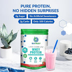 BioTrust Low Carb Lite, 20 Grams of Grass-Fed Whey Protein Isolate, 100 Calories, ProHydrolase Digestive Enzymes, Non-GMO, Free from Soy and Gluten, rBGH-Free (14 Servings) (Strawberries and Cream)
