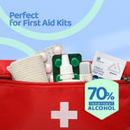 Dynarex DynaSafety Sterile Alcohol Prep Pads - Medium - 70% Isopropyl Alcohol, Individually Wrapped, Soft Cleaning Wipes - Box of 50