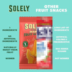 SOLELY - Organic Mango Whole Fruit Gummies (Pack of 1 Box, 5 Bags per Box) - Real Fresh Fruit - Healthy Snacks for Adults & Kids - Non GMO, Vegan Snacks, Shelf Stable - 5 Bags (3.5 oz)