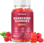 Berberine Gummies 2000mg-Natural High Potency Berberine HCL Supplement - Immune System & Metabolism Support - Vegan, Non-GMO - Delicious Raspberry Flavor (60 Count（Pack of 1）)