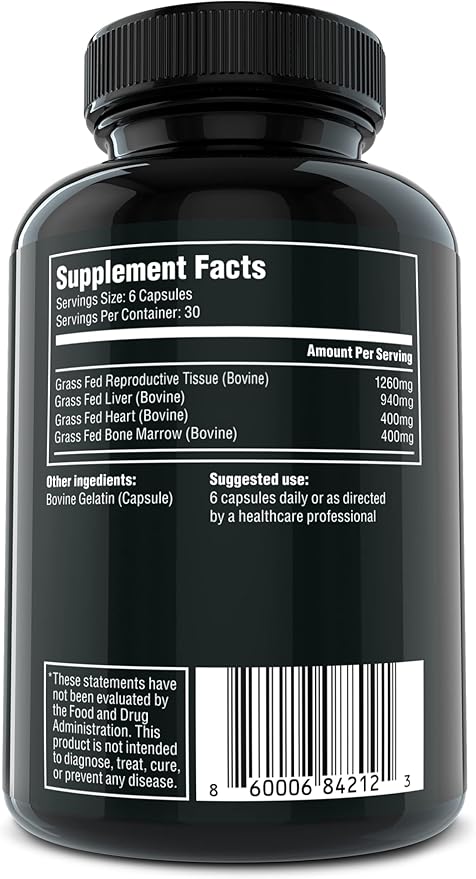 The Fittest Queen Organ Supplement, Hormone & Energy Support, 180 Capsules
