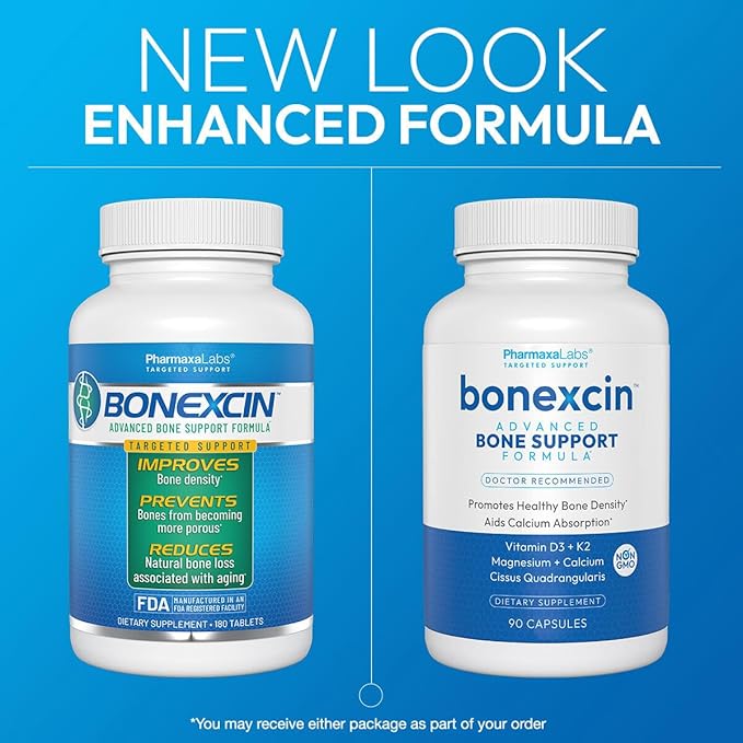 Advanced Bone Support Formula – Calcium, Magnesium, Vitamin D3 & K2 – Bone Density & Strength Supplement for Women & Men – Joint, Menopause & Osteoporosis – 90 Capsules (Pack of 3)