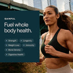 Gainful Lean Whey Protein Powder with 20g Protein per Serving, Unflavored, Supports Lean Muscle, Metabolism, and Satiety, with Green Tea Extract, Digestive Enzymes, Organic Fiber, 14 Servings