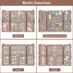 FYY 2 Pcs Daily Pill Organizer, 7 Compartments Portable Pill Case Travel Pill Organizer,[Folding Design] Pill Box for Purse Pocket to Hold Vitamins,Cod Liver Oil,Supplements and Medication-Brown