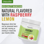 NaturalSlim Magicmag Pure Magnesium Citrate Powder Stress, Constipation, Muscle, Heart Health, and Sleep Support | Raspberry Lemon Magnesium Supplement - 8oz Drink Mix (3 Pack)