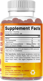 Vitamatic Sugar Free Vitamin D3 2000 IU - 120 Pectin Based Gummies - Great Taste - Healthy Bones, Mood & Immune System Function - Non-GMO - 120 Servings