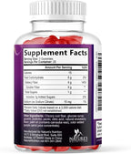 Fiber Gummies For Adults - Daily 3X Strength Soulable Fiber 4g Per Serving Gummy Supplement, Prebiotic Gummy Digestive Health Support - Plant Based Fiber Regularity & Digestion Support - 60 Gummies