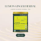 Luxmi Estates Lemon Ginger Root | Certified Organic Herbal Tea | Citrus Flavor & Aroma | Lemon Peel, Ginger, Lemongrass, Licorice | 50g/1.76oz