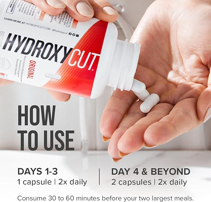 Hydroxycut Original - 72 Rapid-Release Capsules - 200 mg Caffeine - Boost Metabolism, Burn Calories, Increase Energy - for Women & Men