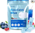 Easy Calm Blue - Calming Drink Mix with Magnesium KSM-66 Ashwagandha & Blue Spirulinac L-theanine Lion's Mane Mushroom GABA Vitamin D3 Supports Cortisol Balance Mood Sleep