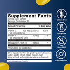 Metagenics Vitamin D3 + K - for Artery Health, Immune Support, Bone & Heart Health* - Vitamin D with MK-7 (Vitamin K2) - Non-GMO - Gluten-Free - 60 Softgels - 5,000 IU