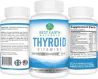 Best Earth Naturals Thyroid Support Supplement for Women and Men - 60 Capsules