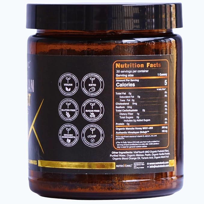 Organic SHILAJIT Gummies by NutroTonic | Shilajit for Men & Women | Cane Sugar Free, Sweetened by Organic Manuka Honey | Clean Formula | Natural Fulvic & Humic Acid | 30 Healthy Gummies (6)