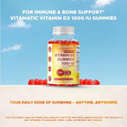 Vitamatic Sugar Free Vitamin D3-120 Pectin Based Gummies - Great Taste - Healthy Bones, Mood & Immune System Function - Non-GMO - 120 Servings (1000 IU)
