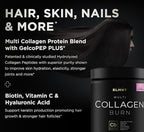Super Collagen Burn Powder for Women w. Hyaluronic Acid, KSM66, Apple C Vinegar, Probiotics, Biotin - Premium Multi Collagen Peptides Protein for Weight Loss + Beauty Hair Skin Nails (Pink Lemonade)