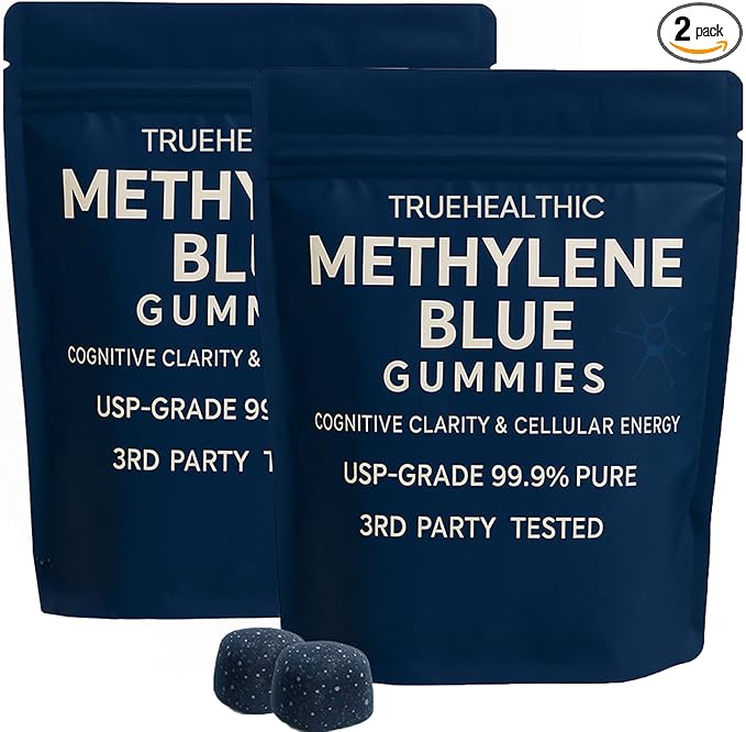 Methylene Blue Gummies with 5mg per Gummy, Cognitive Support & Mental Focus, 99.9% Pure, Vegan Non GMO Formula, Clean Ingredient Profile, Easy Gummy Format, 30 Gummies (2)