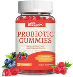 Probiotic Gummies 10 Billion CFU, Bacillus Coagulans for Digestive & Immune Support, Vegan, Non-GMO, Strawberry & Mixed Berry Flavor, 60 Count
