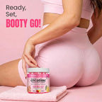Creatine Gummies for Women, 8000 MG Complex with Collagen + BCAAs + Vitamin C & B12, Creatine Monohydrate Gummies for Women, for Booty, Energy & Strength, Sugar Free 120 Count Strawberry-Lemon Flavor