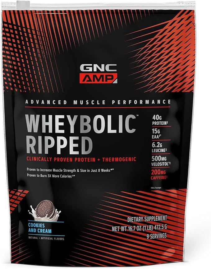GNC AMP Wheybolic Ripped - Cookies and Cream (9 Servings)