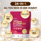 VivoNu Vitamin B Complex Gummies, 6000 mcg Methylated Vitamin B12, with B6 B1, B2, B3, B5, B7, Methylfolate, Vitamins A C D E, Vegan, Non GMO, Methylated B Complex Vitamin (3 Bag)
