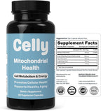 Celly Mitochondrial Health | Longevity Supplement for Cellular Nutrition and Healthy Aging | Promotes Mitochondria ATP Energy with CoQ10, Resveratrol & Green Coffee | Made in USA & 3rd Party Tested