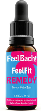 Feel Bach! FeelFit Flower Essence Drops — Natural Homeopathic Dietary Supplement with Flower Essences for Mindful Eating & Healthy Habits, Vegan, Gluten-Free, Sugar-Free, 20 mL (0.7 fl oz)