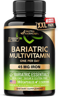 Bariatric Multivitamin - 45 mg Iron Supplements - Made in USA - for Women & Men - All-in-One, 21 Essential Vitamins - Gastric Sleeve Support - Free of Sugar, Gluten & Soy - 180 Capsules, Once Daily