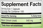 Nature's Way Black Cohosh Root, Traditional Women's Health Remedy*, 540 mg, 100 Vegan Capsules (Pack of 2)
