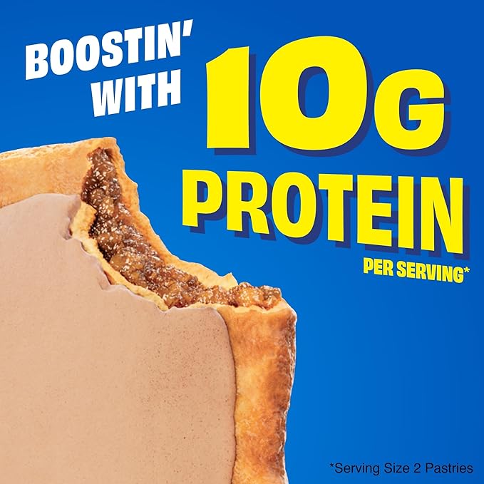 Pop-Tarts Protein Toaster Pastries, 10g Protein, Boostin' Brown Sugar Cinnamon (24 Pop-Tarts)